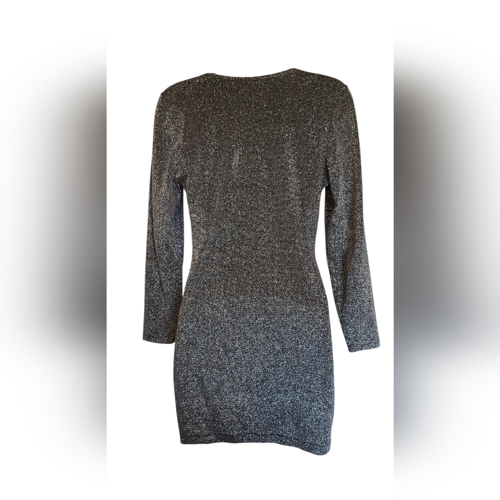 Sparkle Dress With Black Velvet Embellisments - Picture 4 of 6